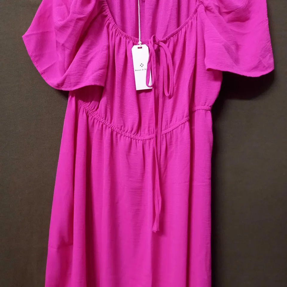 MAISON DE NIMES GYPSEY DRESS IN HOT PINK - MEDIUM