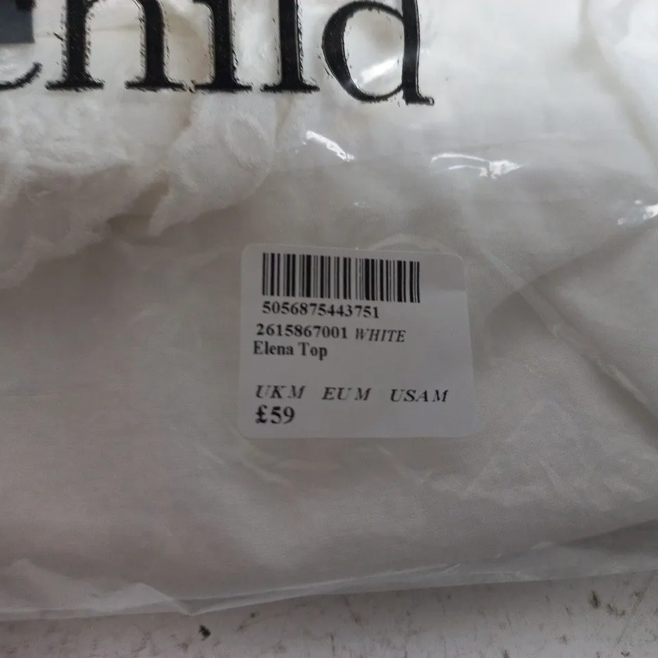 NOBODY'S CHILD ELENA TOP – WHITE, UK M
