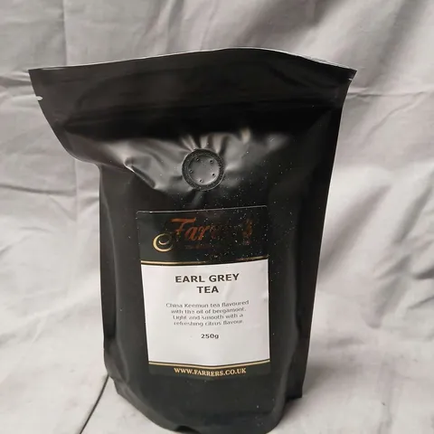 FARRERS TEA AND COFFEE MERCHANTS EARL GREY TEA – 250G IN BLACK FOIL POUCH