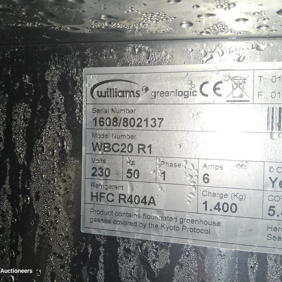 WILLIAMS BLAST CHILLER Model WBC20 R1