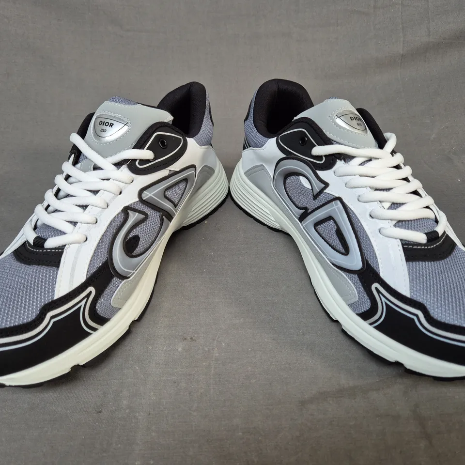 PAIR OF DIOR B30 SNEAKERS IN SILVER/GREY/BLACK/WHITE EU SIZE 44