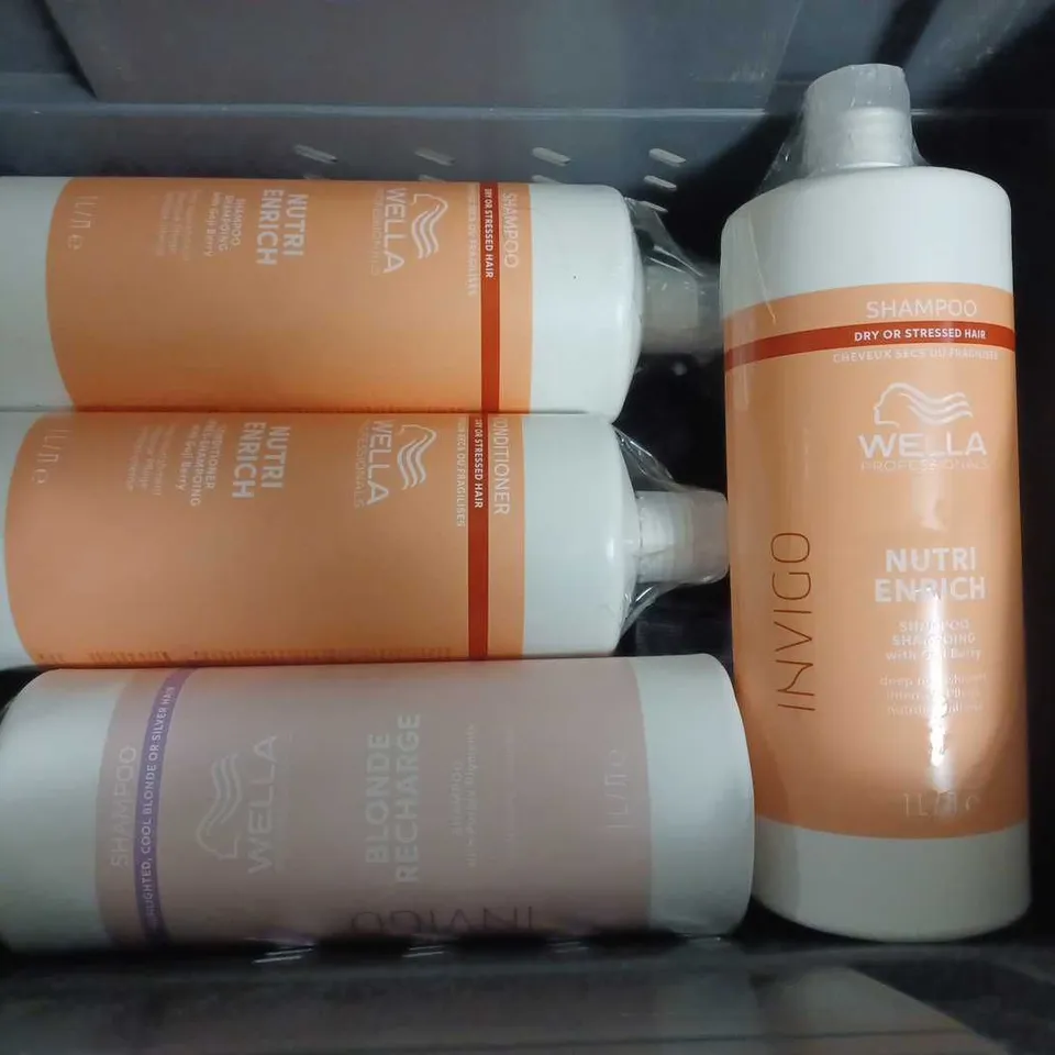 LOT OF 6 WELLA 1-LITRE SHAMPOO & CONDITIONERS