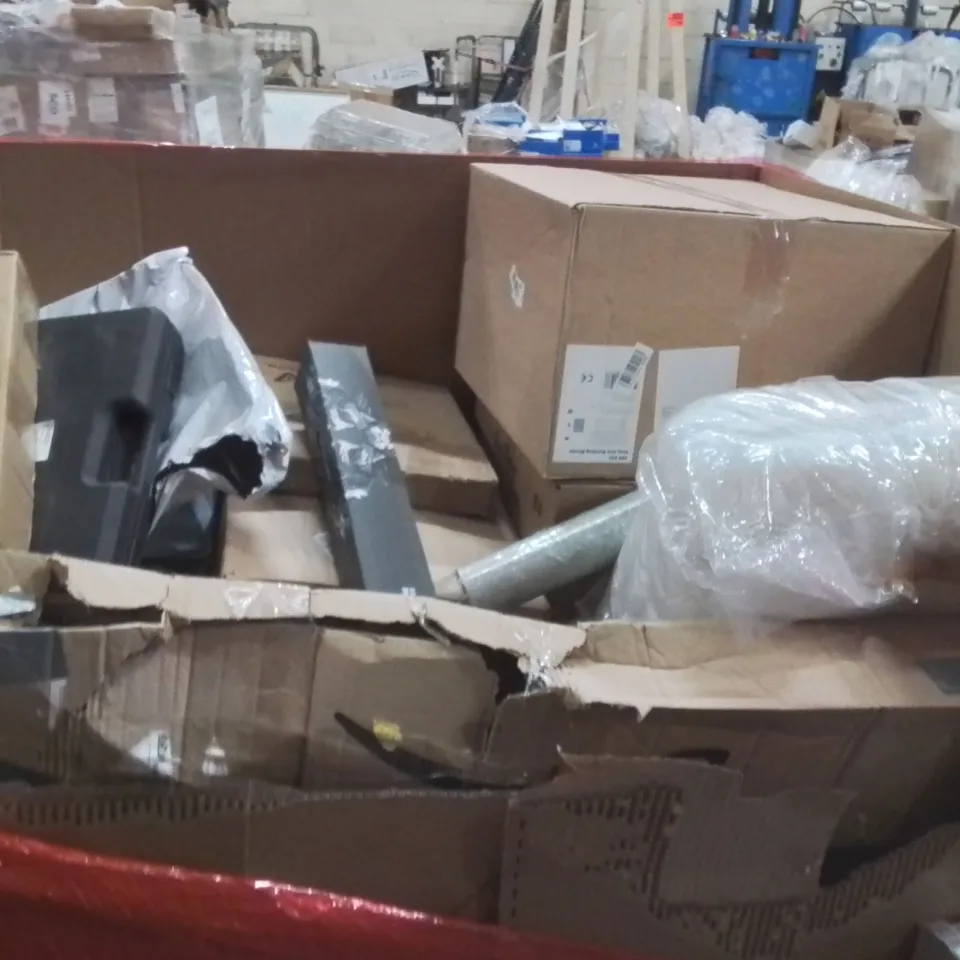 PALLET OF ASSORTED HOUSEHOLD GOODS AND PRODUCTS TO INCLUDE;GOVEE FLOOR LAMP,GREENHOUSE HEATER,TOOLBOX