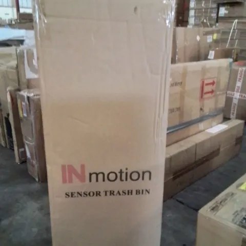 BOXED LADSON STEEL MOTION SENSOR RUBBISH BIN (1 BOX)