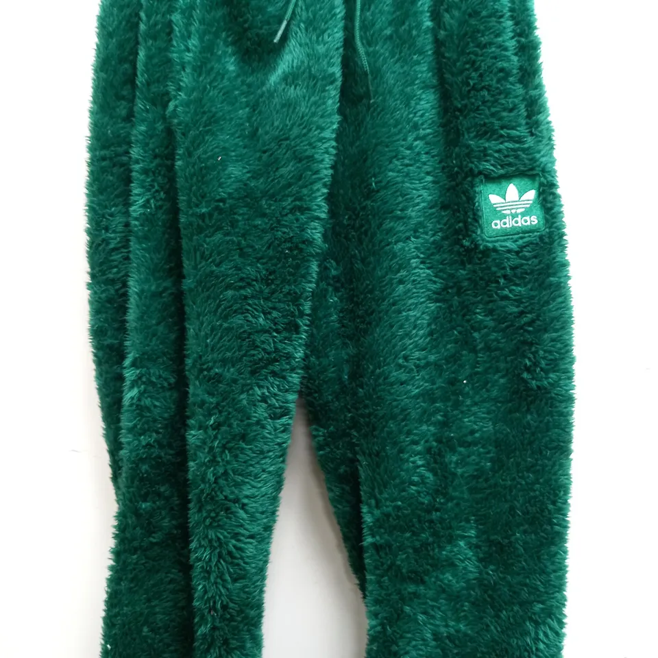 ADIDAS FUR PANTS IN GREEN - UK SMALL