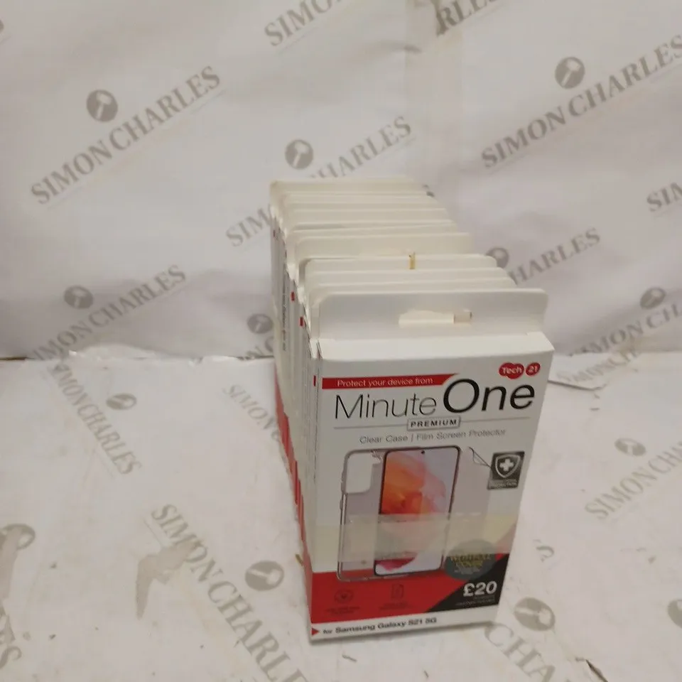 LOT OF 15 MINUTE ONE CLEAR CASE & SCREEN PROTECTOR KITS FOR SAMSUNG GALAXY S21+5G