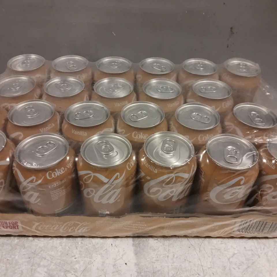 APPROXIMATELY 20 COCA-COLA VANILLA CANS - 330ML