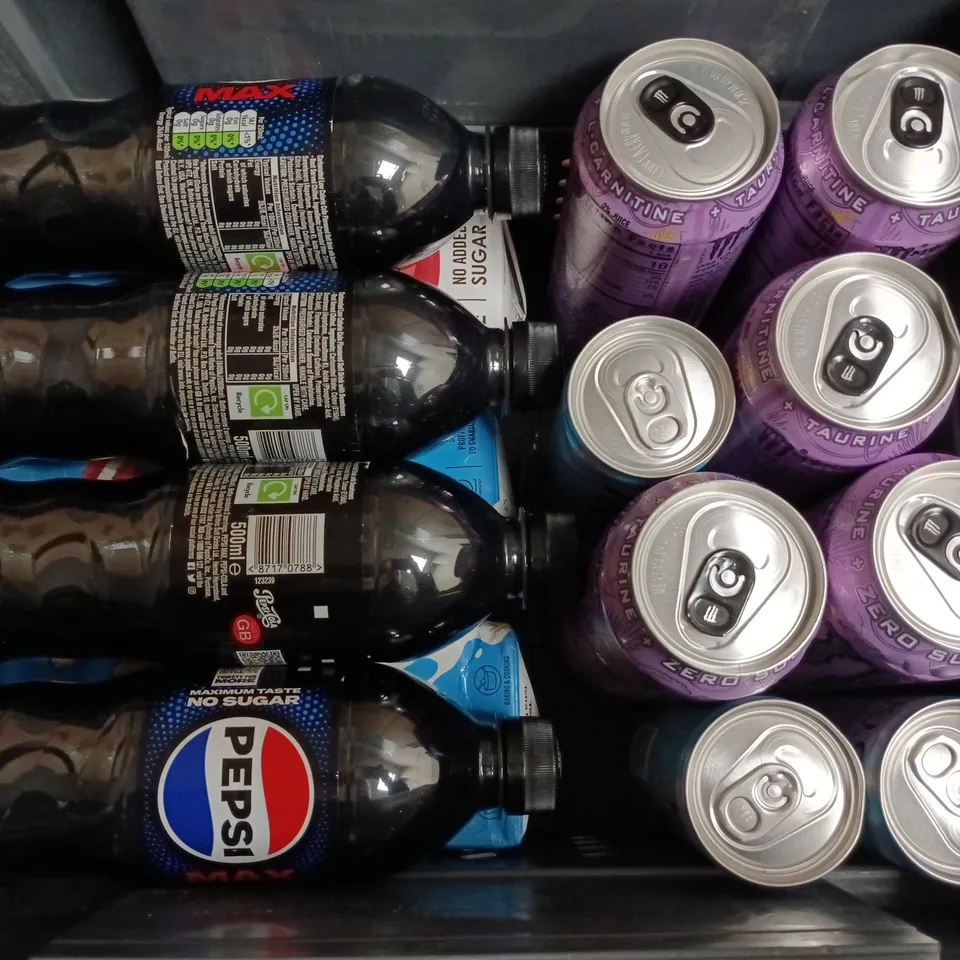 APPROXIMATELY 15 ASSORTED DRINKS TO INCLUDE PEPSI MAX, KICK ENERGY DRINK, RUDE HEALTH COCONUT, ETC - COLLECTION ONLY