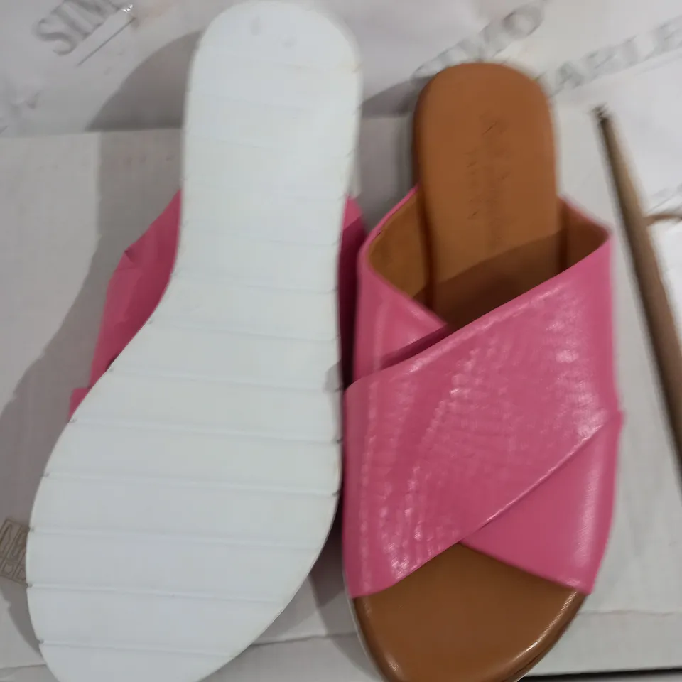 UNBOXED RUTH LANSFORD SANDALS IN PINK SIZE 6