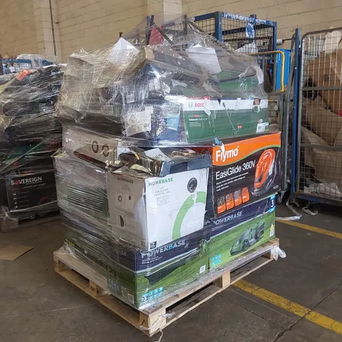 PALLET CONTAINING A LARGE QUANTITY OF ASSORTED UNCHECKED LAWN MOWERS AND OTHER ASSORTED PRODUCTS 