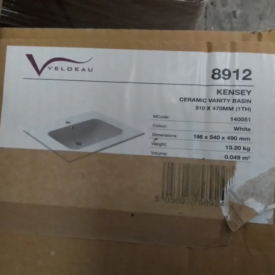 PALLET TO CONTAIN A LARGE ASSORTMENT OF BATHROOM VANITY BASINS