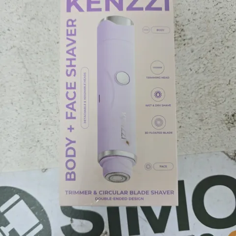 KENZZI BODY + FACE SHAVER – TRIMMER & CIRCULAR BLADE SHAVER (DOUBLE-ENDED DESIGN)