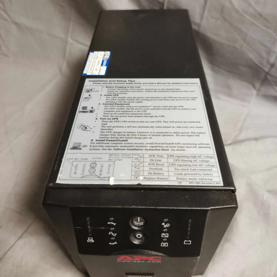 APC SMART-UPS 750VA UNINTERRUPTIBLE POWER SUPPLY