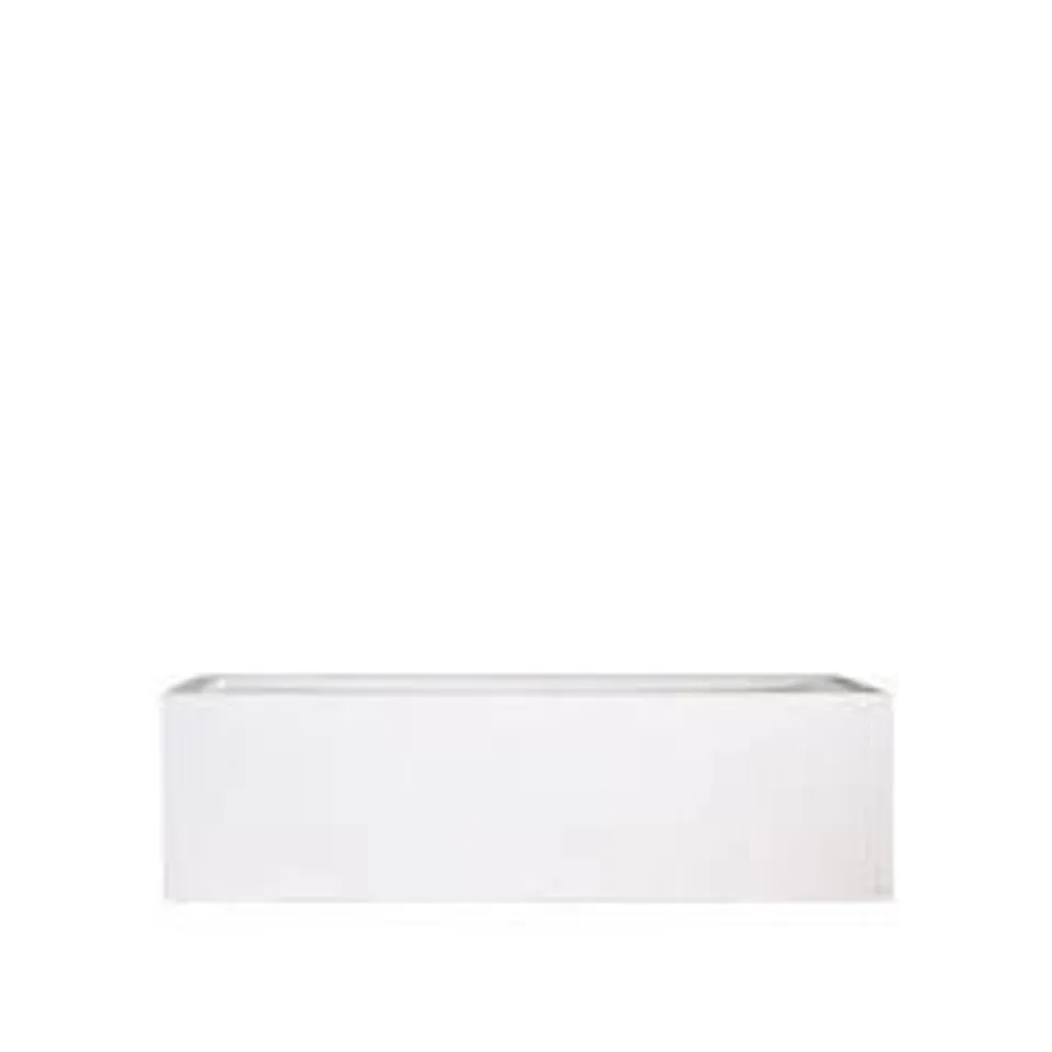 BOXED CONTEMPORY SMOOTH WHITE WINDOW BOX PLANTER WHITE