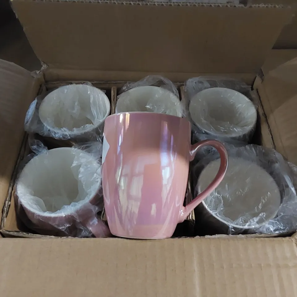 BOXED BORNAMAN BONE CHINA MUG SET OF 6 (1 BOX)