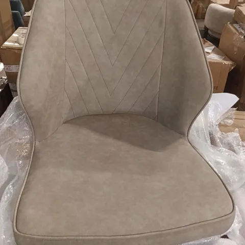 BOXED SET OF 2 FAUX LEATHER DINING CHAIRS