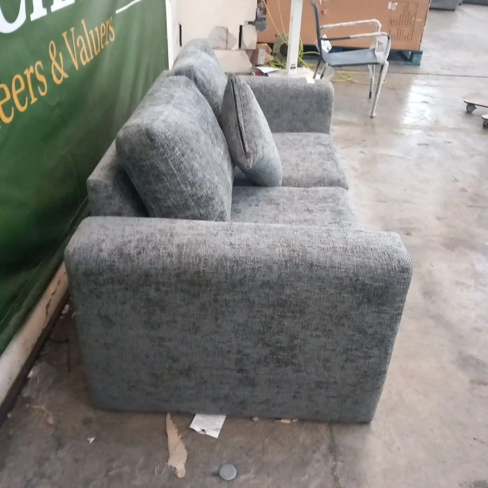 DESIGNER GREY FABRIC TWO SEATER SOFA
