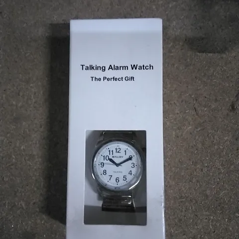 BOXED TALKING ALARM WATCH FOR PAIRED SIGHT OR HEARING 