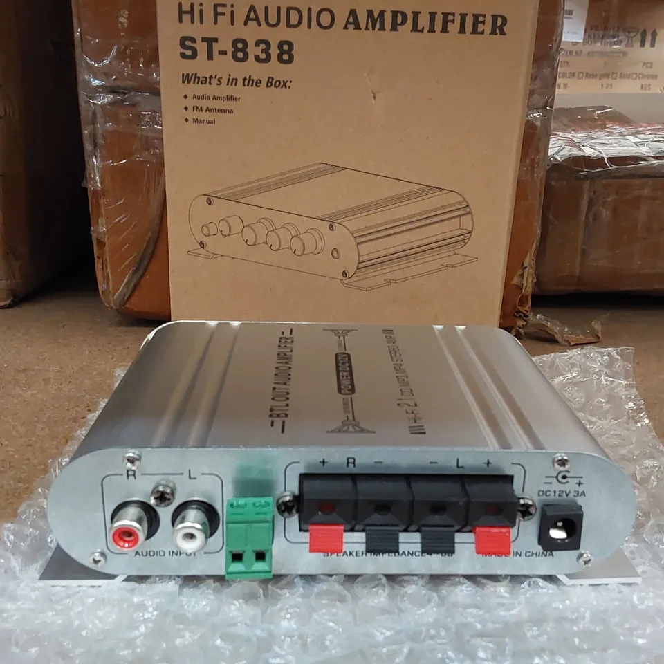 BRAND NEW BOXED ST-838 HI-FI AUDIO AMPLIFIER (1 BOX)