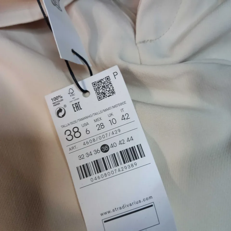 STRADIVARIUS CREAM SUIT TROUSERS - SIZE 10