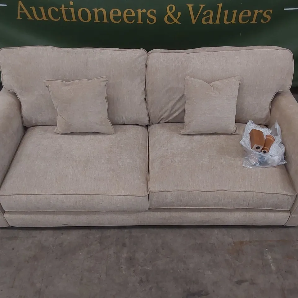 QUALITY DESIGNER FABRIC UPHOLSTERED 4 SEATER SOFA