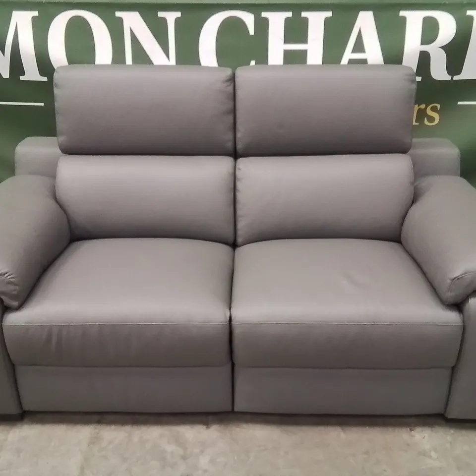 QUALITY DESIGNER ITALIAN MADE RICCARDO LEATHER 2 SEATER ELECTRIC RECLINER SOFA