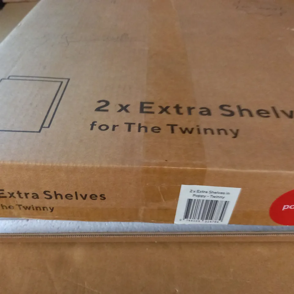 BOXED 2X EXTRA SHELVES FOR THE TWINNY