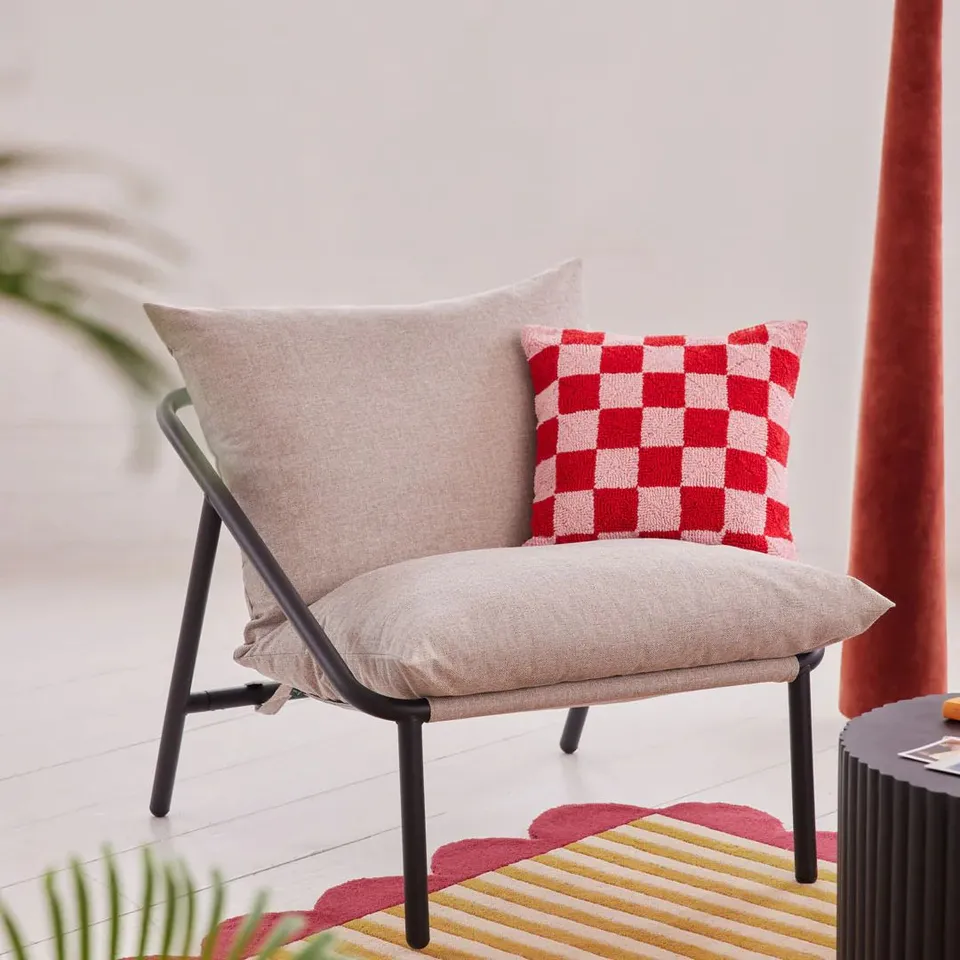 BOXED ADA SLING ACCENT CHAIR -  OATMEAL BEIGE 