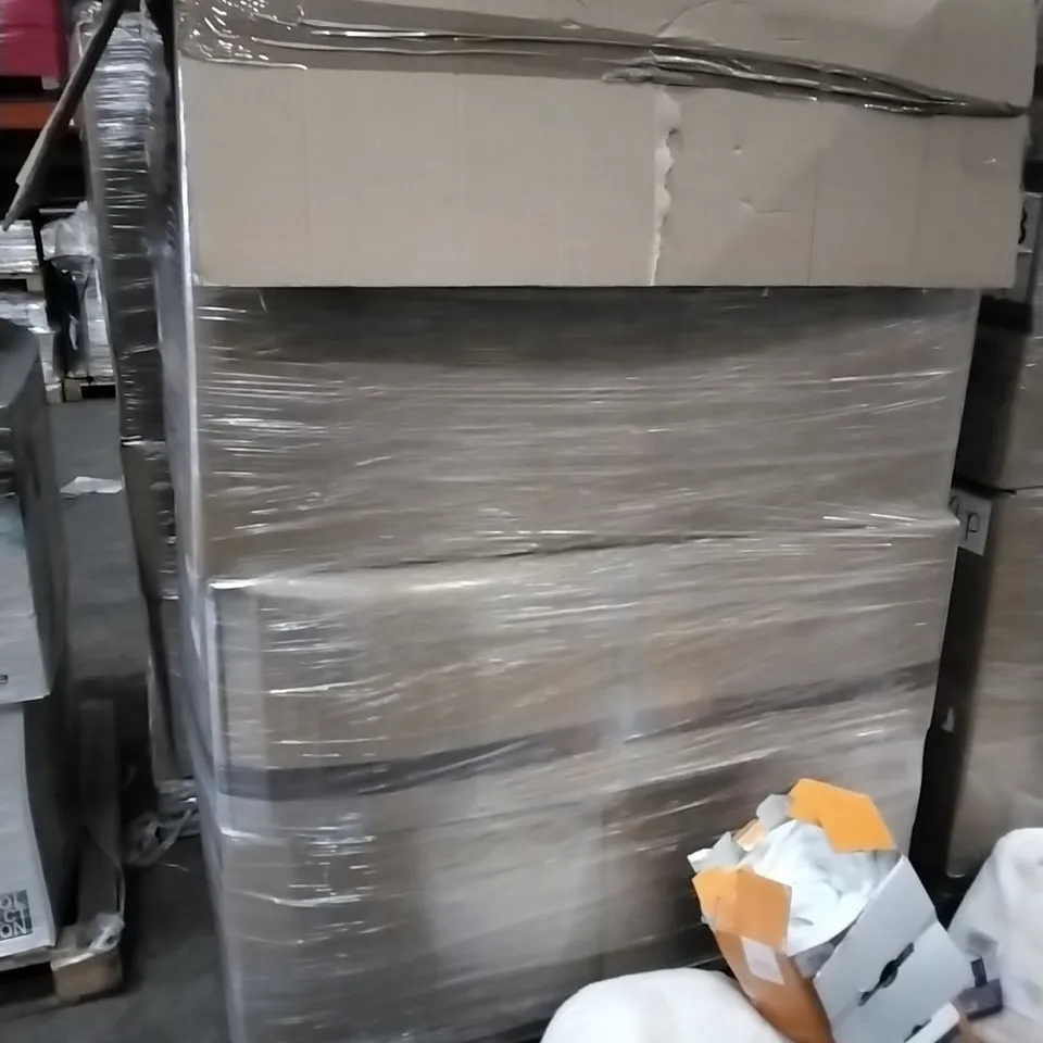 PALLET OF ASSORTED ITEMS TO INCLUDE: POUFFES, CUSHIONS ETC