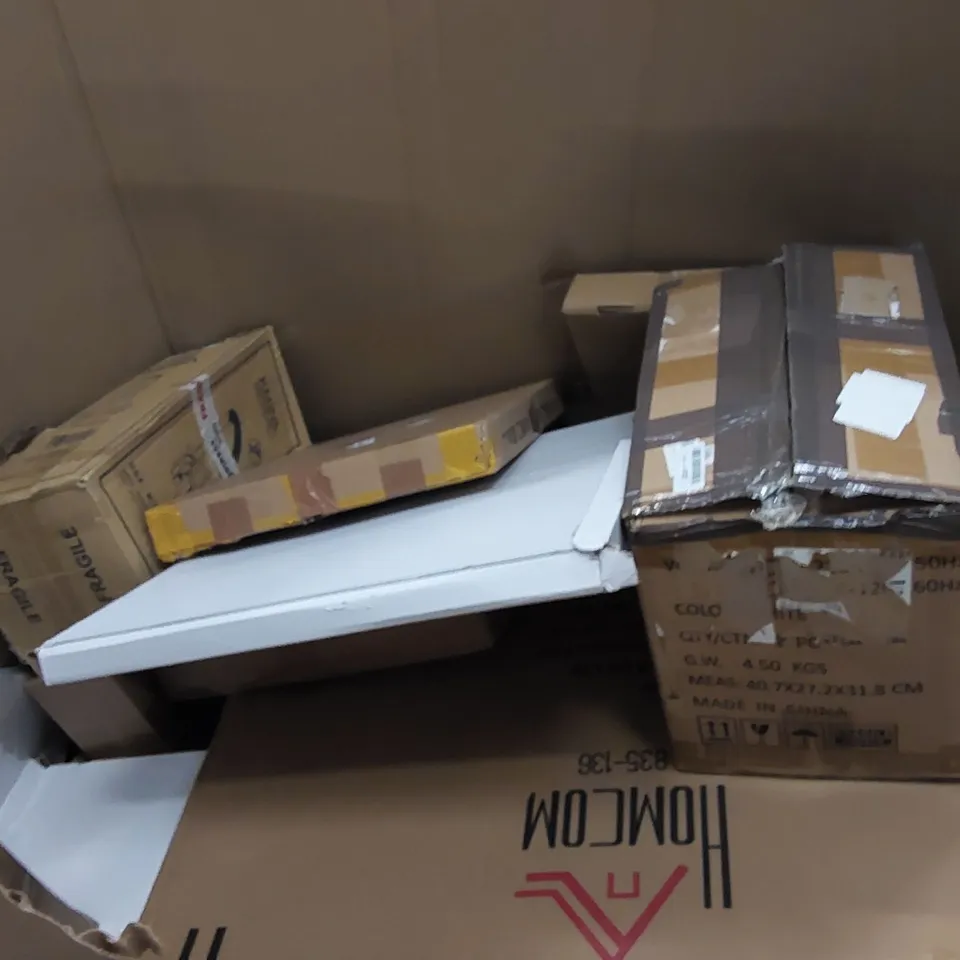 PALLET OF ASSORTED ITEMS INCLUDING: PHOTOGRAPHY EQUIPMENT, VACUUM CLEANER, WAX FURNACE, SHOE SHELF, CAT MAT