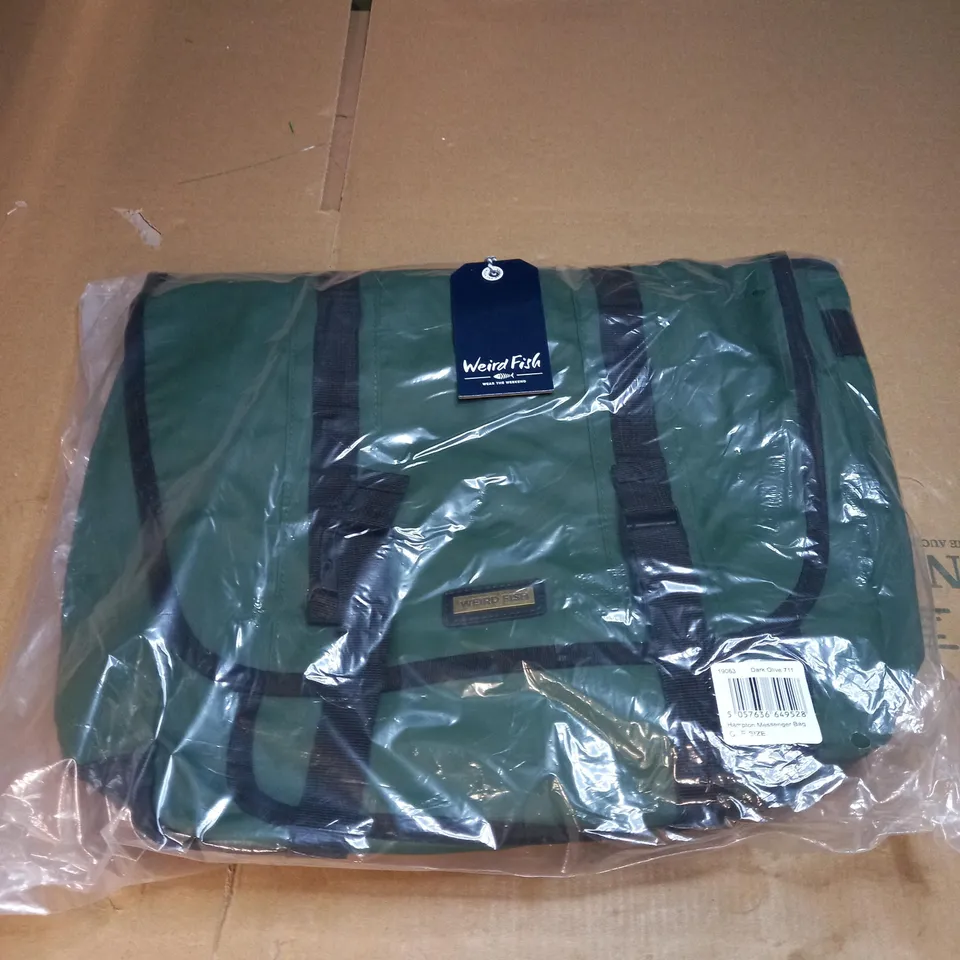 WEIRD FISH DARK OLIVE HAMPTON MESSENGER BAG