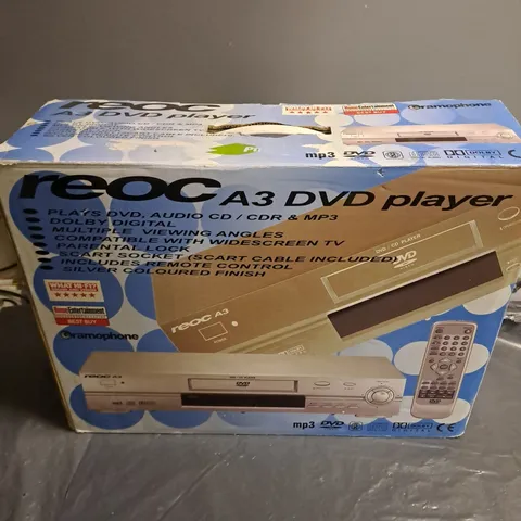 BOXED RECOC A3 DVD PLAYER