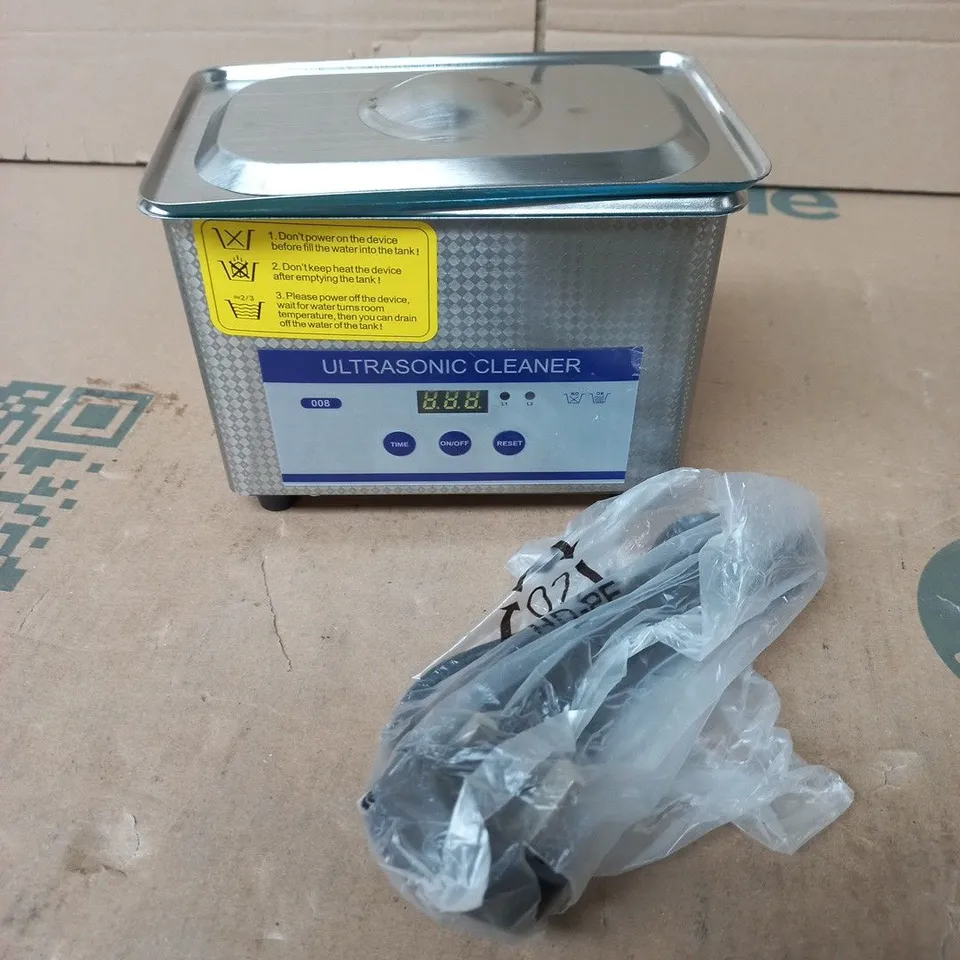ULTRASONIC CLEANER – 0.8L, 40KHZ, 35W, MODEL 008 (MADE IN CHINA)