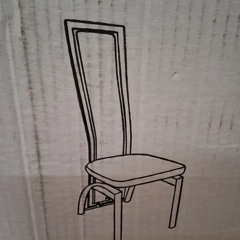 BOXED CHICAGO FAUX LEATHER DINING CHAIR IN WHITE/CHROME