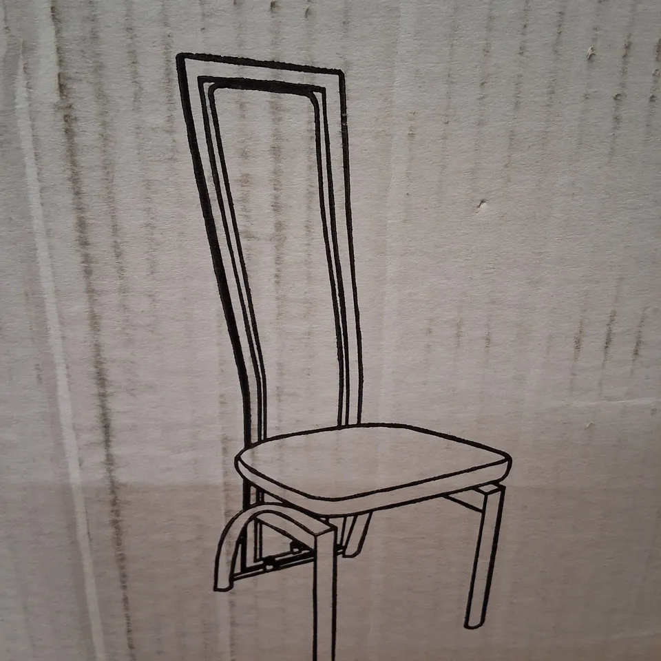 BOXED CHICAGO FAUX LEATHER DINING CHAIR IN WHITE/CHROME