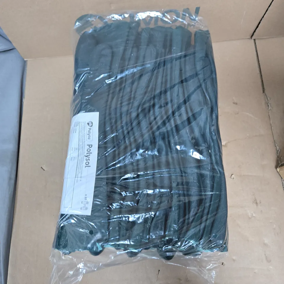 APPROXIMATELY 50 POLYCO POLYSOL 35 CM DOUBLE DIPPED PVC GLOVES P73 - SIZE 11