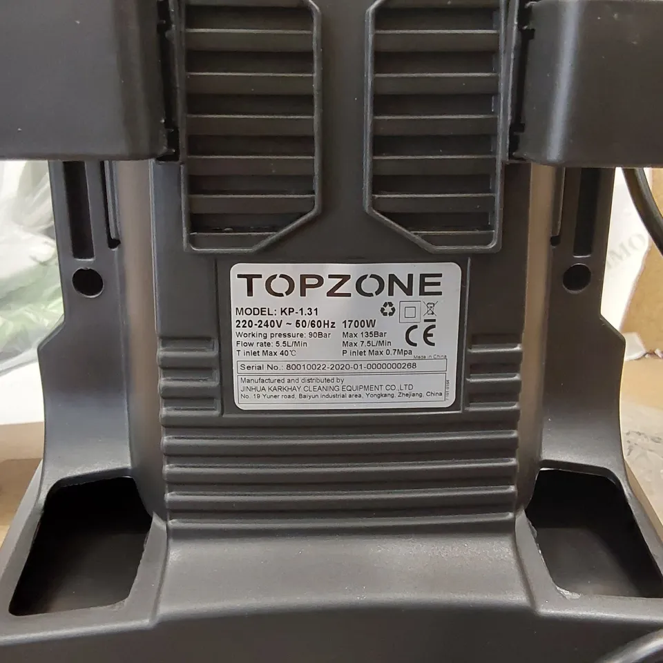 BRAND NEW BOXED TOPZONE KP-131 HIGH PRESSURE WASHER (1 BOX)