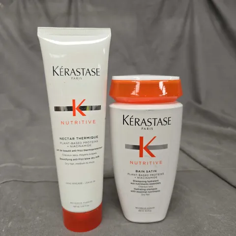 KERASTASE ANTI FRIZZ BLOW DRY MILK 150ML AND HYDRATING SHAMPOO 250ML