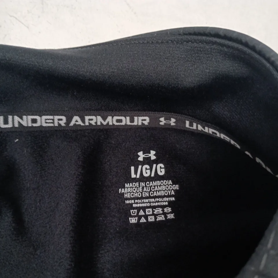 UNDER ARMOUR BLACK ZIP-FRONT JACKET - MEN'S, UK L (SIZE L/G/G)