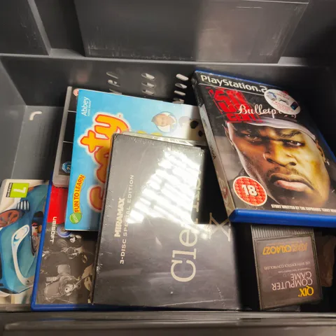 APPROXIMATELY 10 ASSORTED DVDS AND VIDEO GAMES