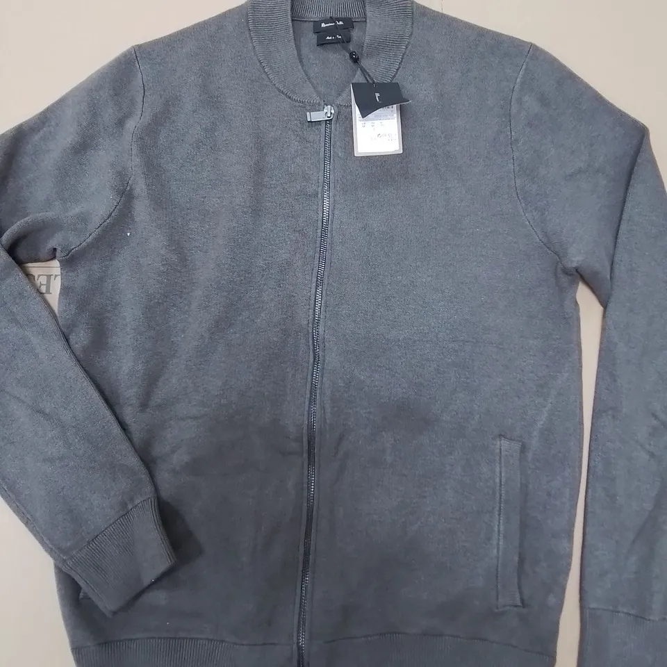 MASSIMO DUTTI ZIP THROUGH JACKET IN BROWN - M