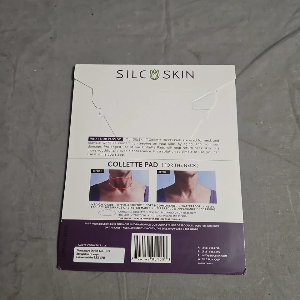 SEALED SILCSKIN COLLETTE PAD FOR THE NECK – REUSABLE PAD