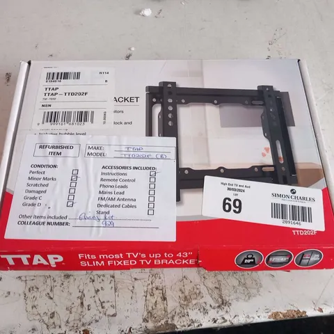 TTAP TTD202F ESW TV WALL BRACKET