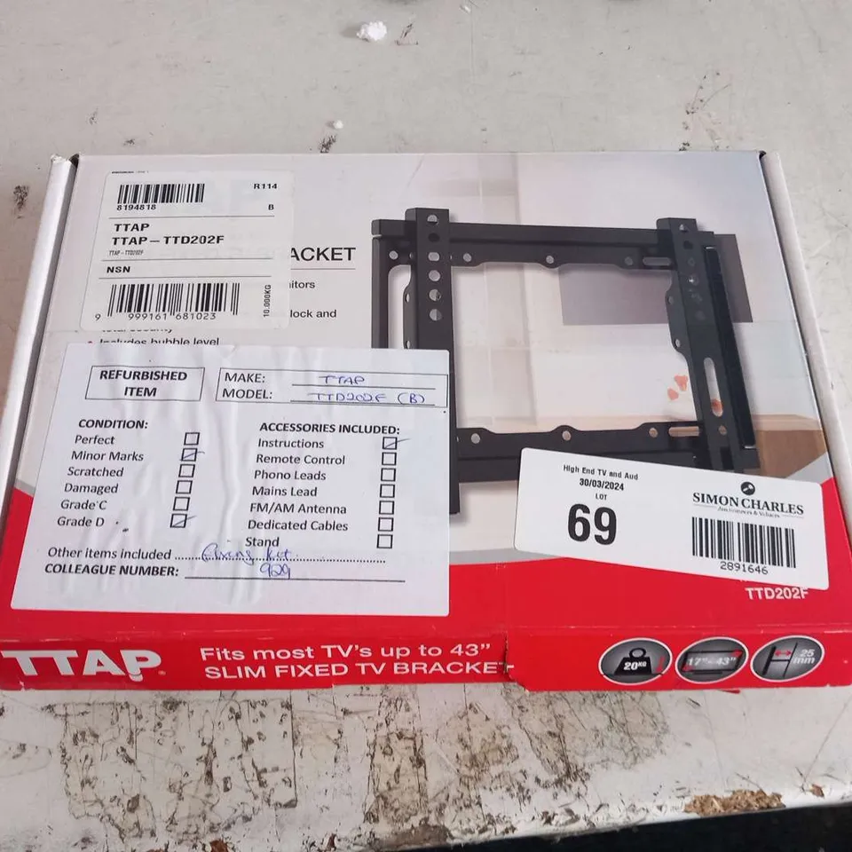 TTAP TTD202F ESW TV WALL BRACKET