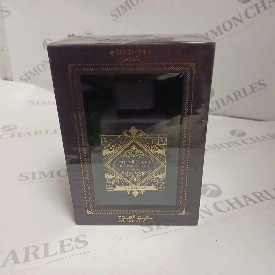 BOXED AND SEALED AMETHYST LATTAFA BADEE AL OUD EAU DE PARFUM 100ML