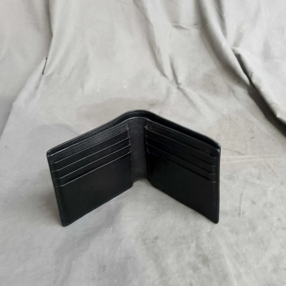 COACH BLACK LEATHER CARDHOLDER WALLET