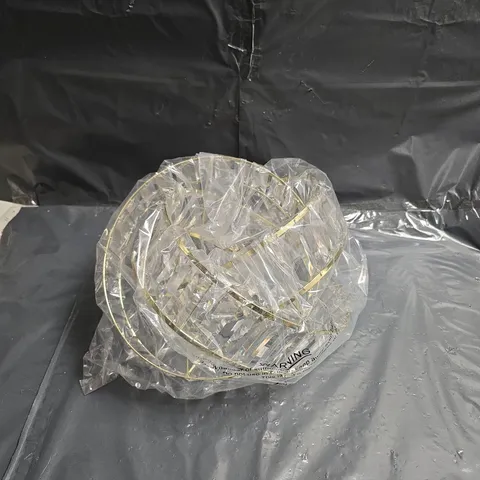 FABFINDS CRYSTAL LAMP SHADE – GOLD, PACK OF 3