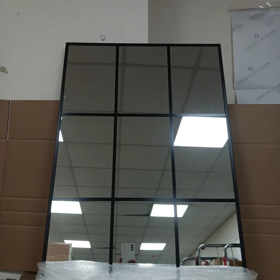 BOXED CINO WINDOW PANE MIRROR - BLACK - COLLECTION ONLY RRP £45