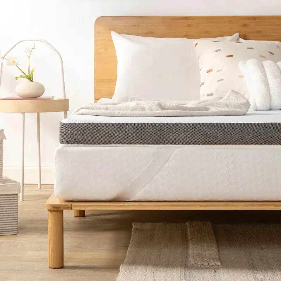 BOXED CHERT WHITE NOISE MEMORY FOAM MATTRESS TOPPER - 7CM THICK - KING SIZE 