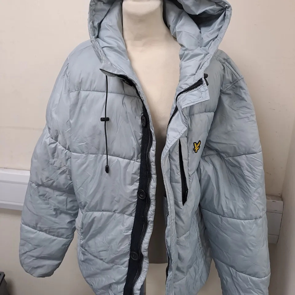 LIGHT BLUE LYLE AND SCOTT WINTER COAT SIZE L 